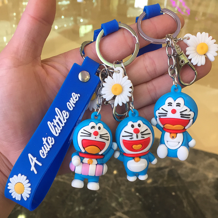 卡通创意公仔叮当猫钥匙挂件汽车挂饰书包饭卡钥匙链娃娃机钥匙扣细节图
