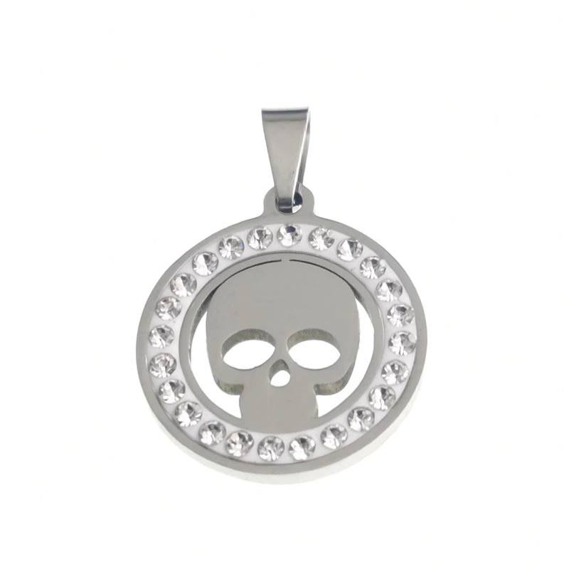 Skull Round brand stainless steel jewelry accessories Country Tide necklace gift collarbone chain Wholesale Military brand custom pendant