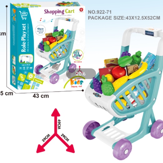 Shopping cart toys, children's strollers, baby simulation supermarket trolleys, kids playing house 922-71