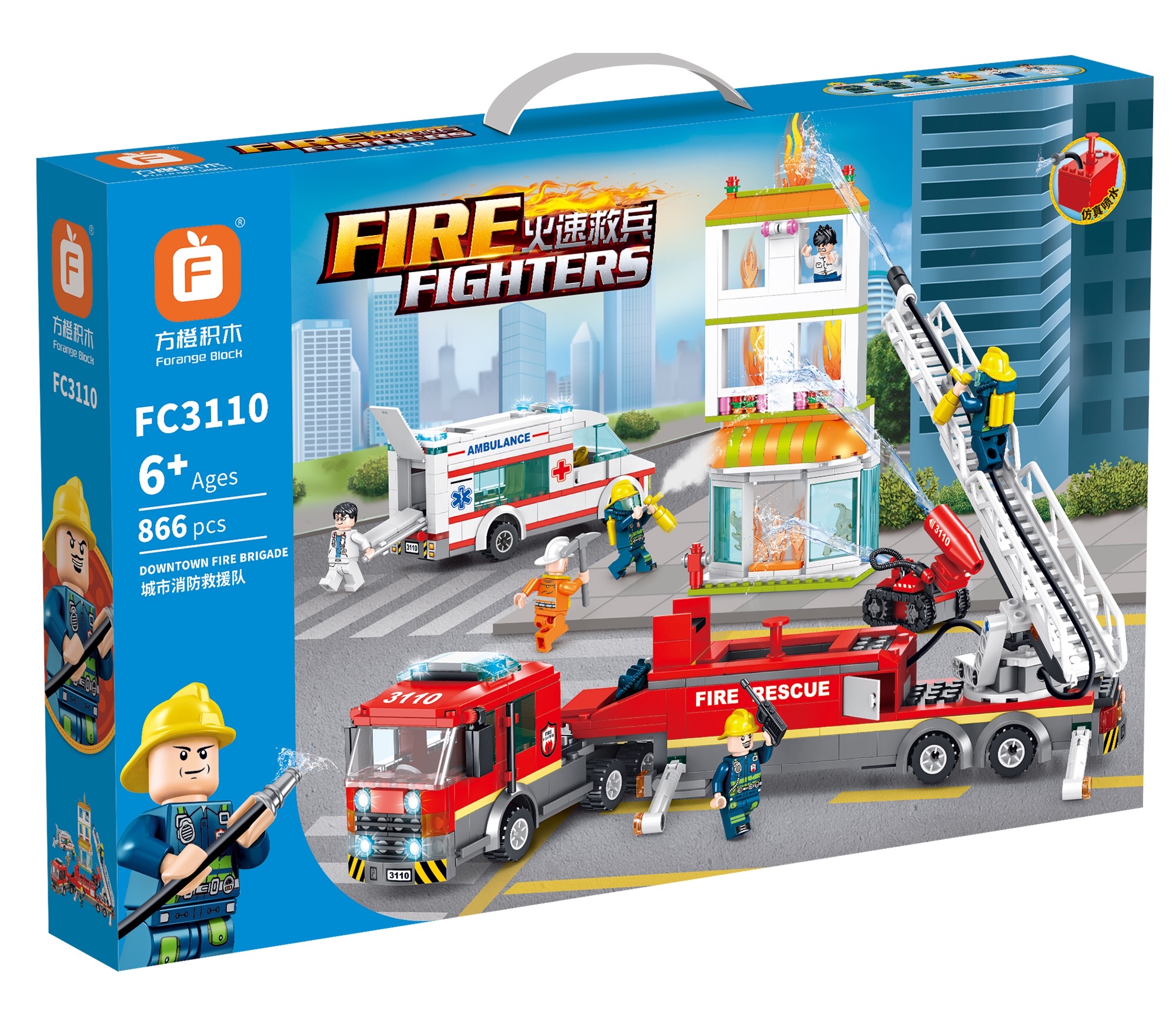 FC3110 City Fire and Rescue Team, 855PCS details Picture
