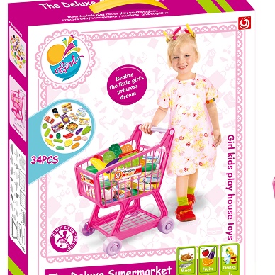 Shopping cart toy children's trolley baby simulation supermarket trolley children play home 0365a