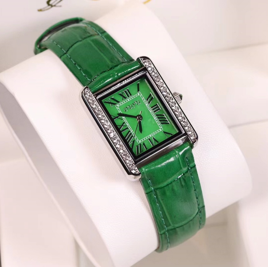 Jade Watch 1 New Poli 074 hot belt women's watch Wine barrel leather retro women's watch fashion waterproof full figure