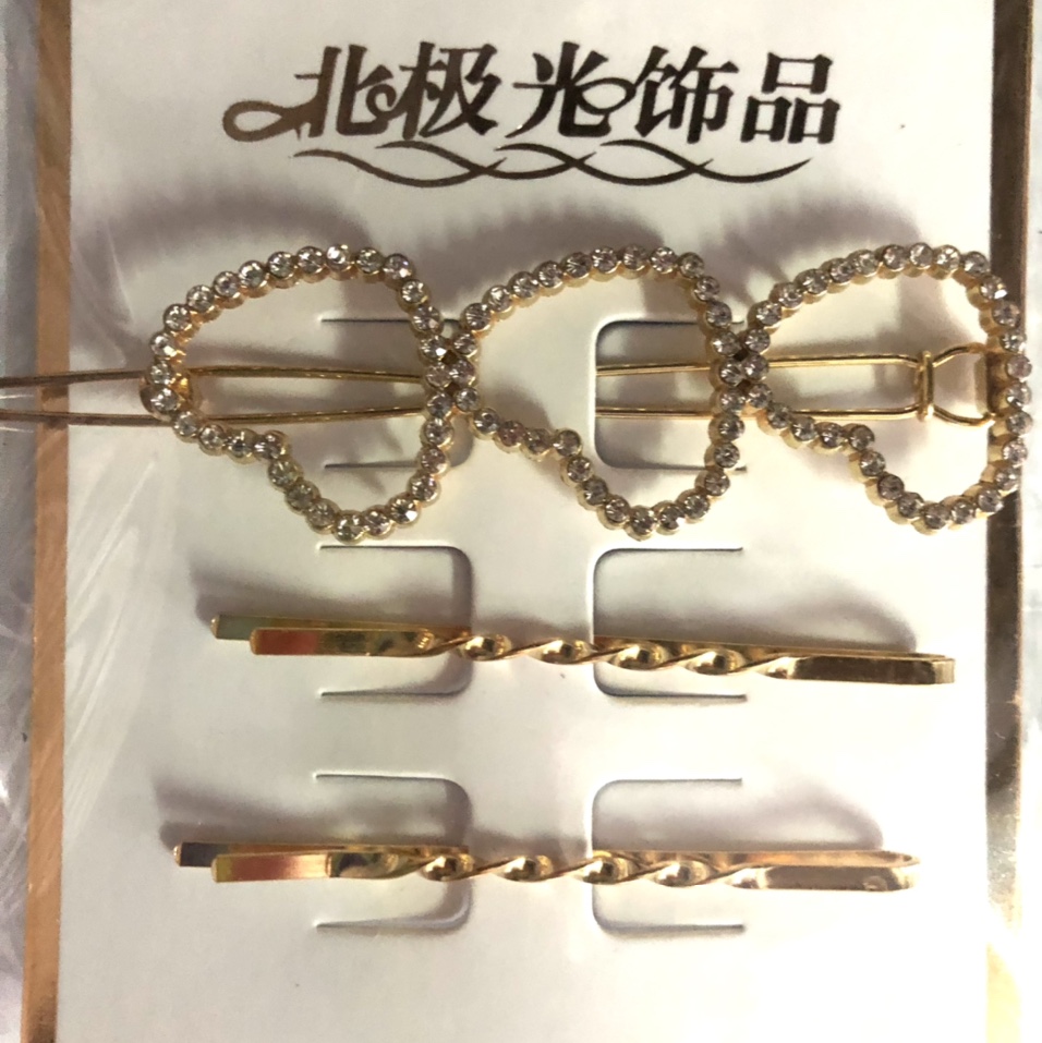 Korean version white diamond duckbill clip, 216 large bangs hair clip, hair accessory, water diamond coil, hair clip, top clip, side clip, broken hair clip and hairpin set, three large pearls