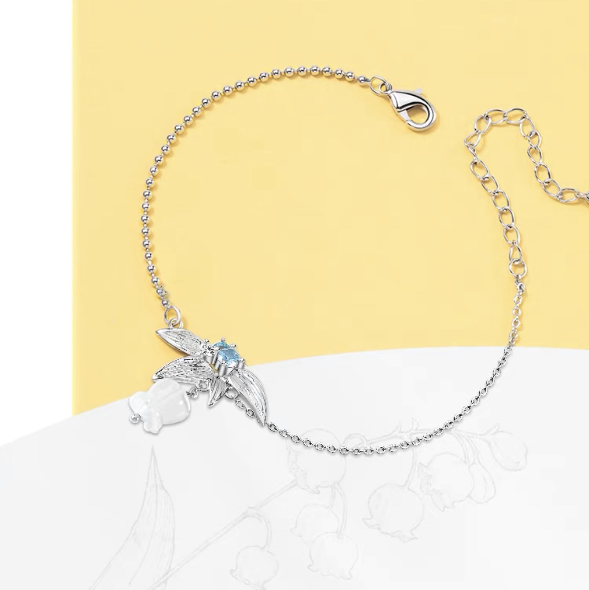 Silver butterfly necklace
