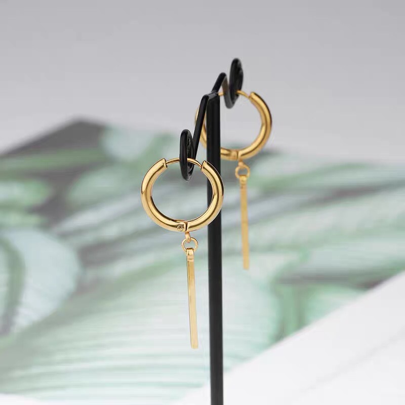Simple campus neutral earrings, stainless steel earrings, small earrings and pendants
