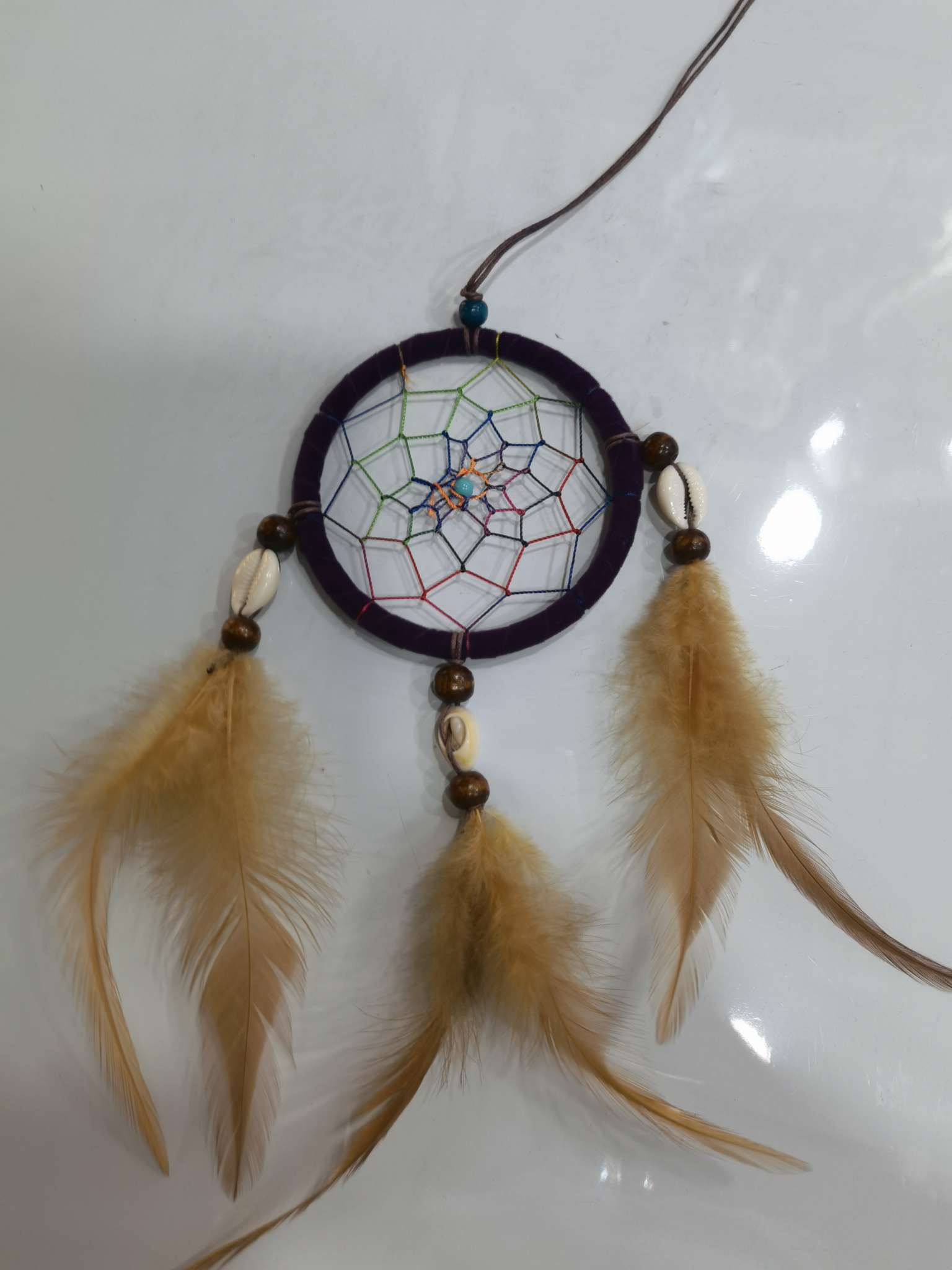 ins创意DIY手工编织少女心蓝色梦幻捕梦网风铃挂饰详情图11