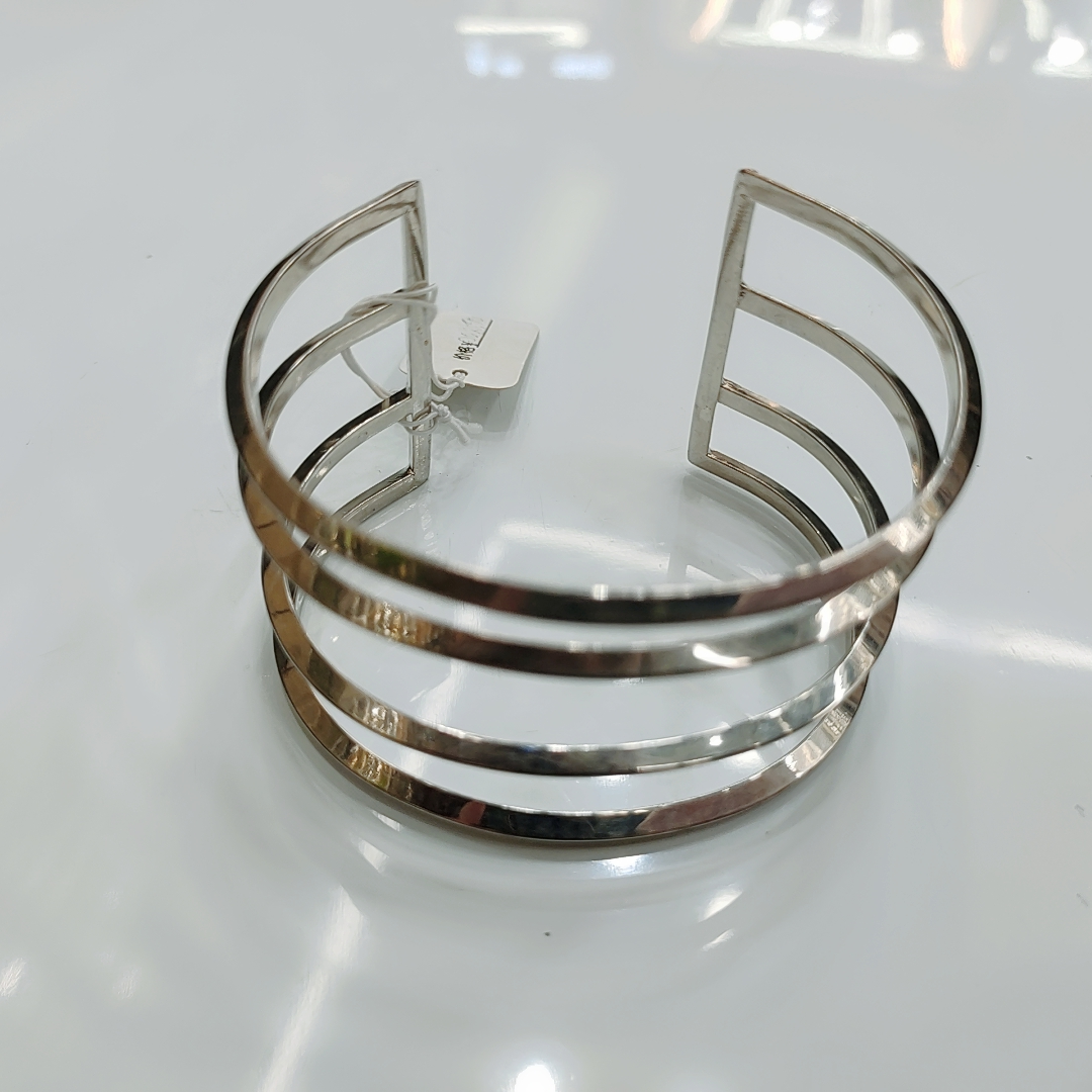 Striped personality exaggerated metal open bracelet bracelet Simple adjustment trend hand accessories