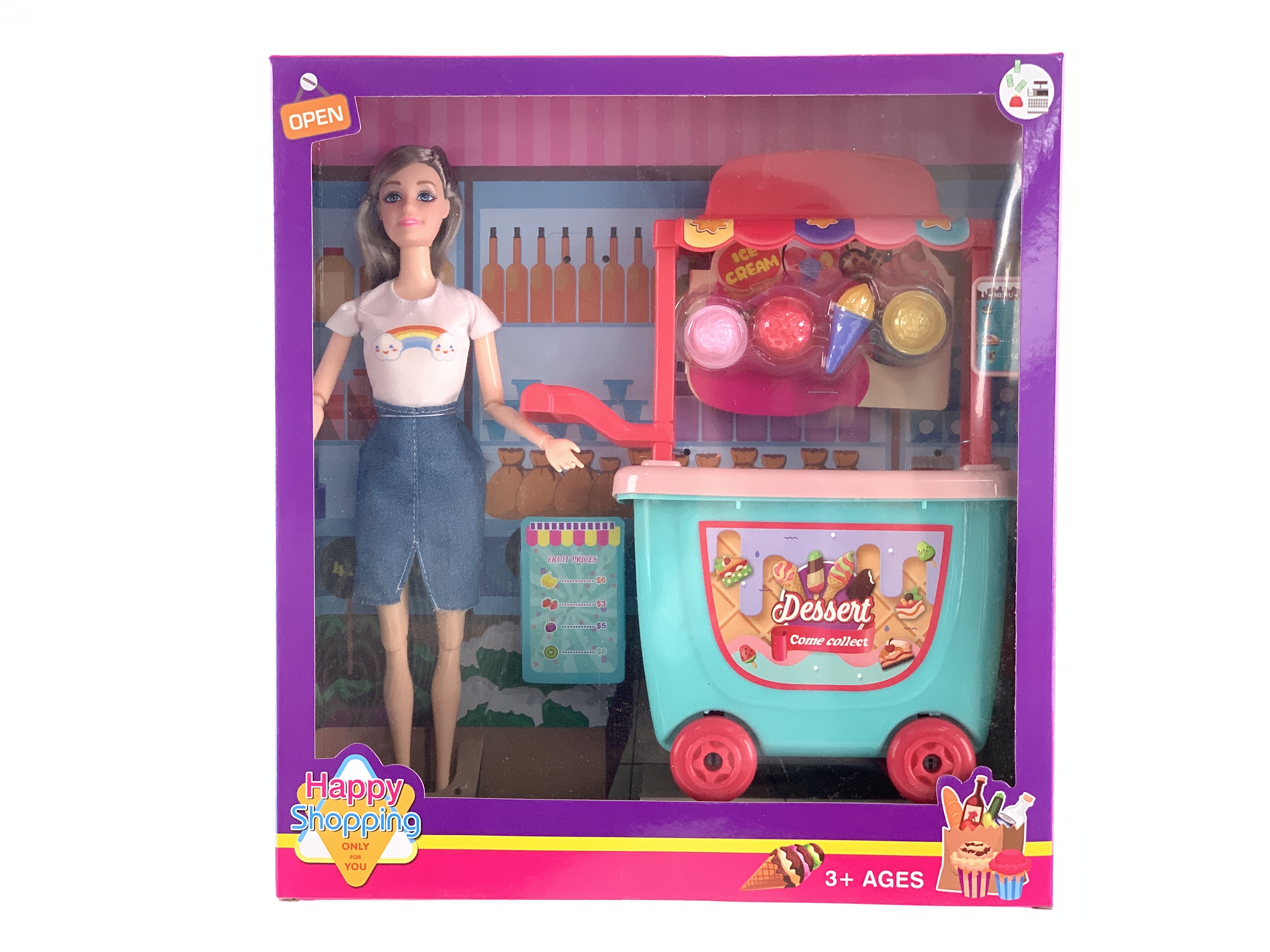 11.5 Inch Ice Cream Dolly Doll Specification drawing