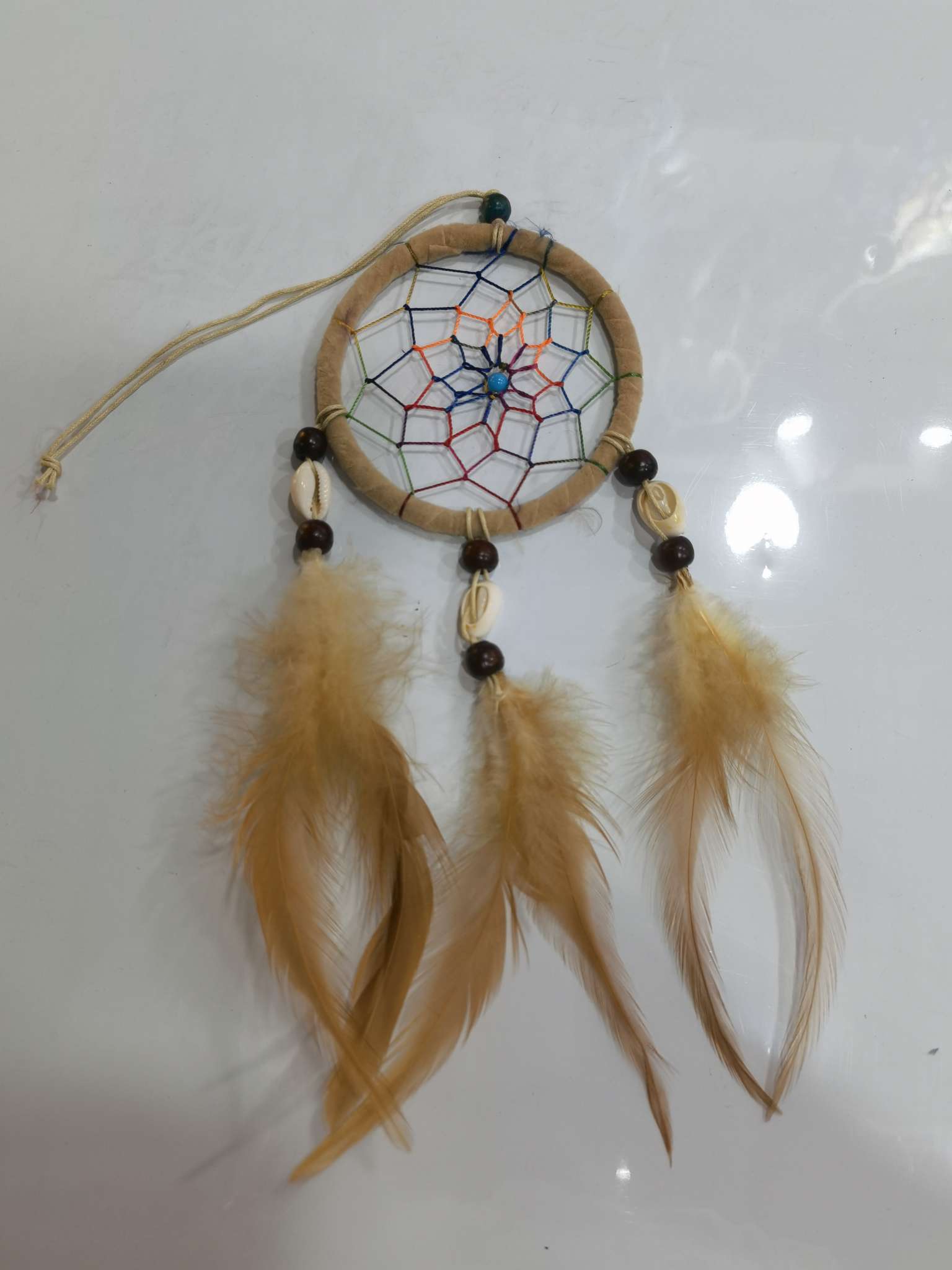 ins创意DIY手工编织少女心蓝色梦幻捕梦网风铃挂饰详情图7