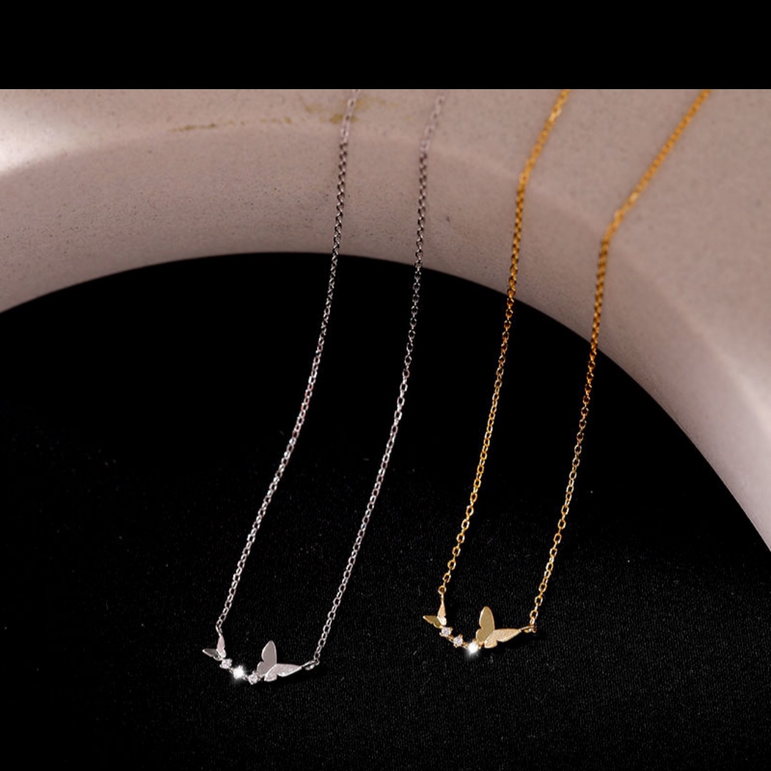 Butterfly tail necklace