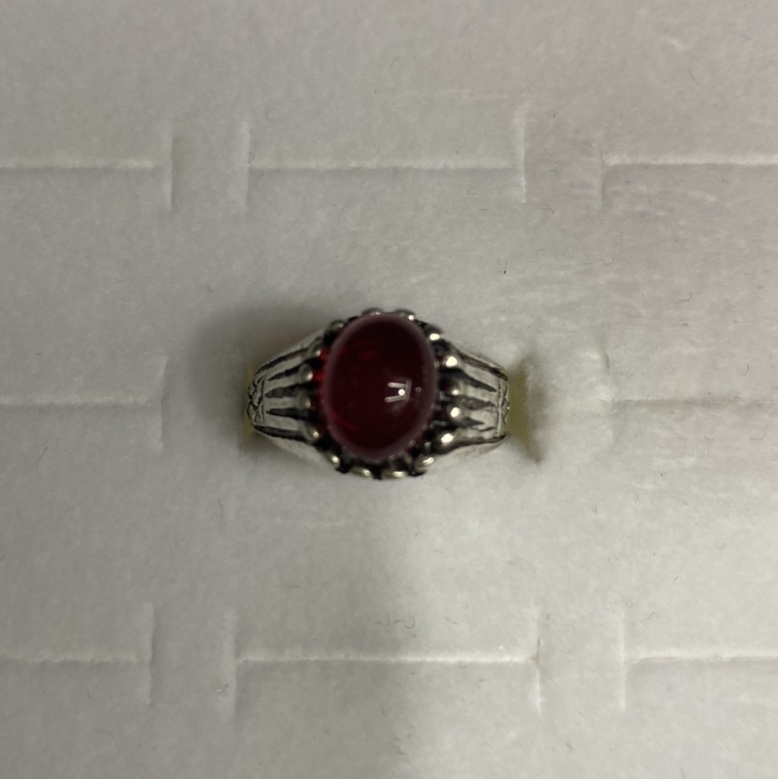 Electric antique silver 8x10 ruby imitation antique popular fashion women's ring
