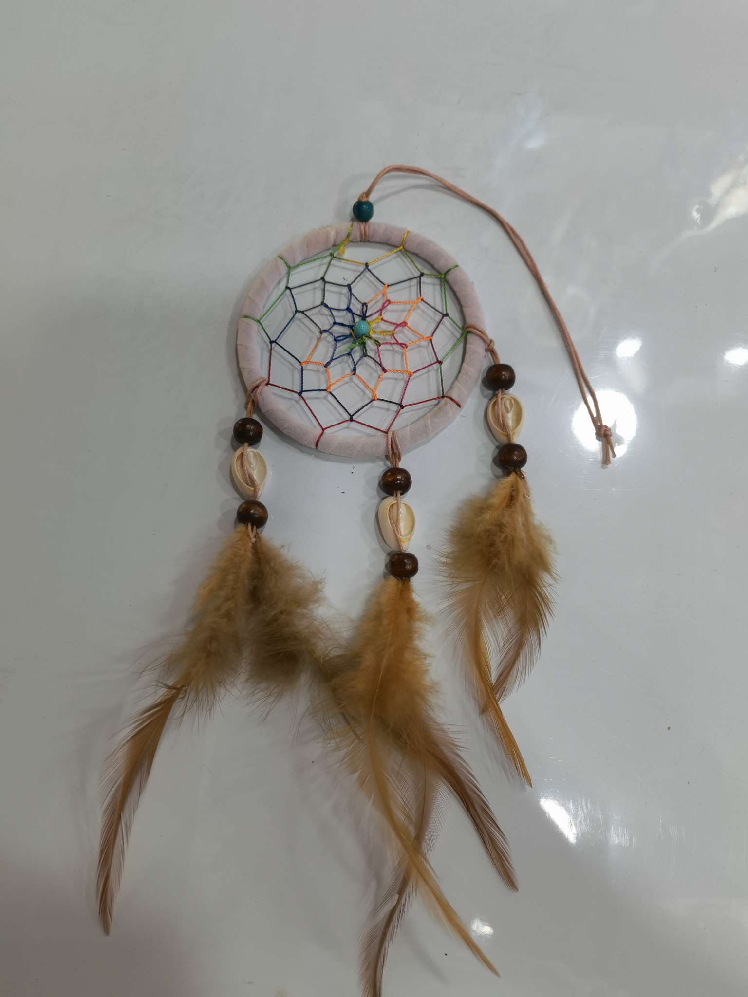 ins创意DIY手工编织少女心蓝色梦幻捕梦网风铃挂饰详情图8