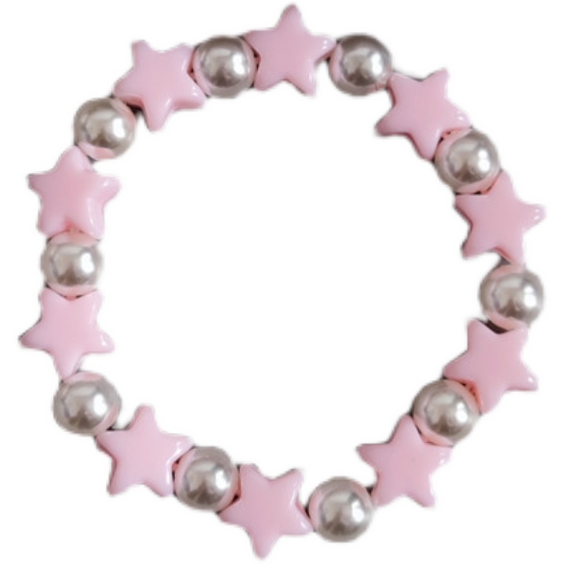 Cute candy-colored star bead bracelets for children, girls and little girls