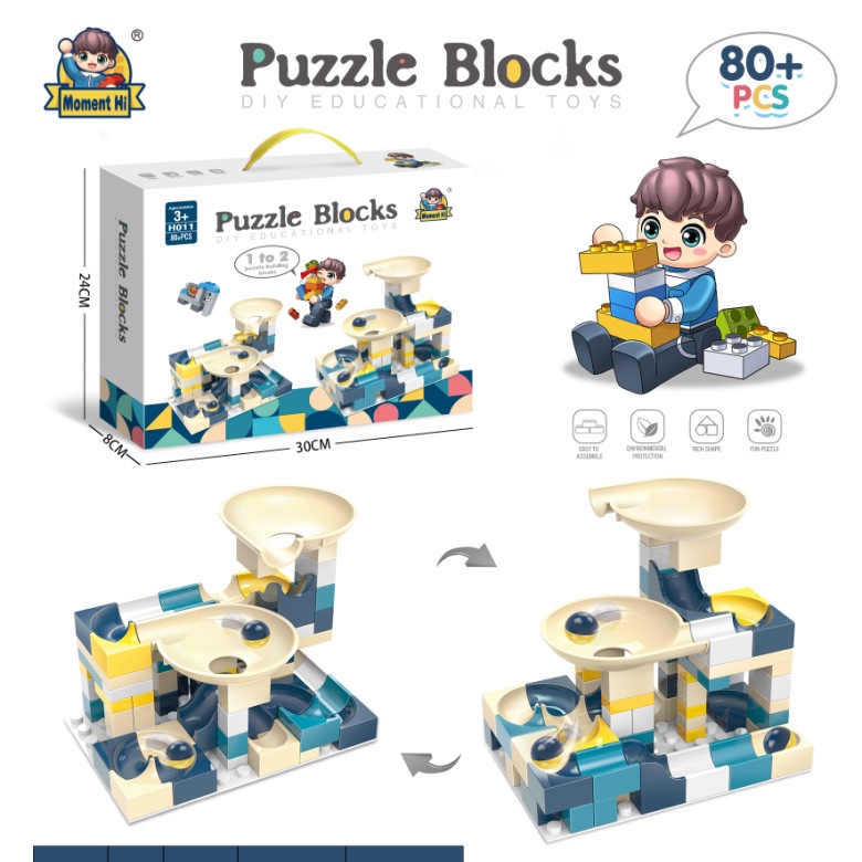 DIY益智积木

80PCS（带底板）莫兰迪色调
益智积木滑道