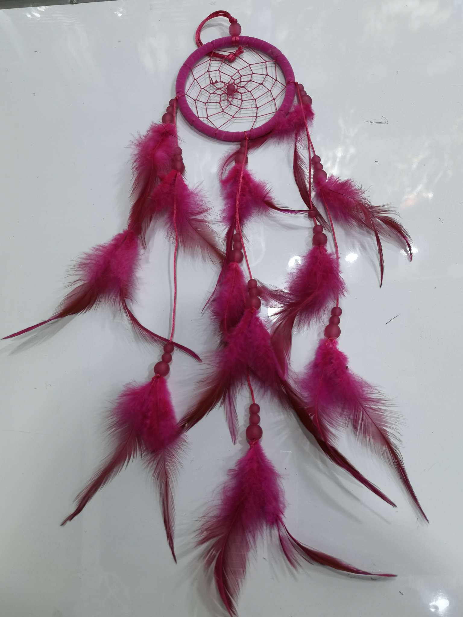 创意蓝色少女心装饰物印第安风捕梦网挂饰手工编织详情图5