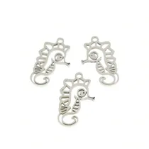 Titanium steel Seahorse Pendant Refined polished laser-cut stainless steel accessories diy Marine animal Seahorse pendant