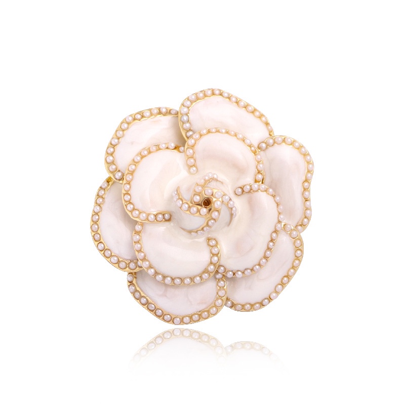 珍珠胸针女高档 欧美丝巾扣复古胸花 可爱金属别针brooch