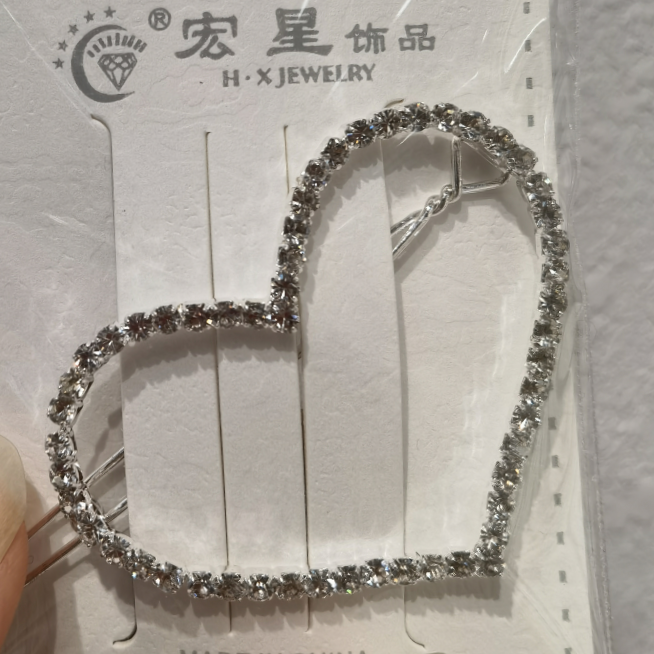 闪钻一字夹发夹欧美走秀时尚百搭满钻刘海夹网红头饰边夹发饰女100