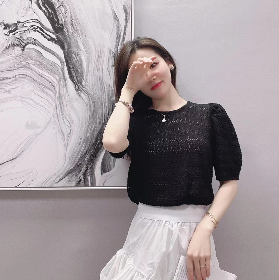 Knitted top black