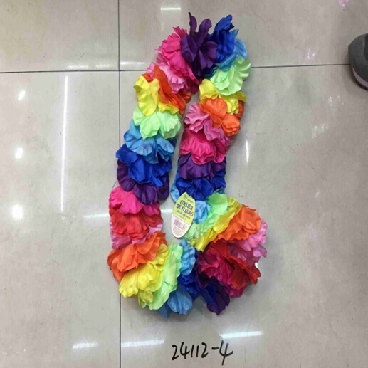 高端花环本色布六彩、节日花环、流行花环、酒吧助兴花环