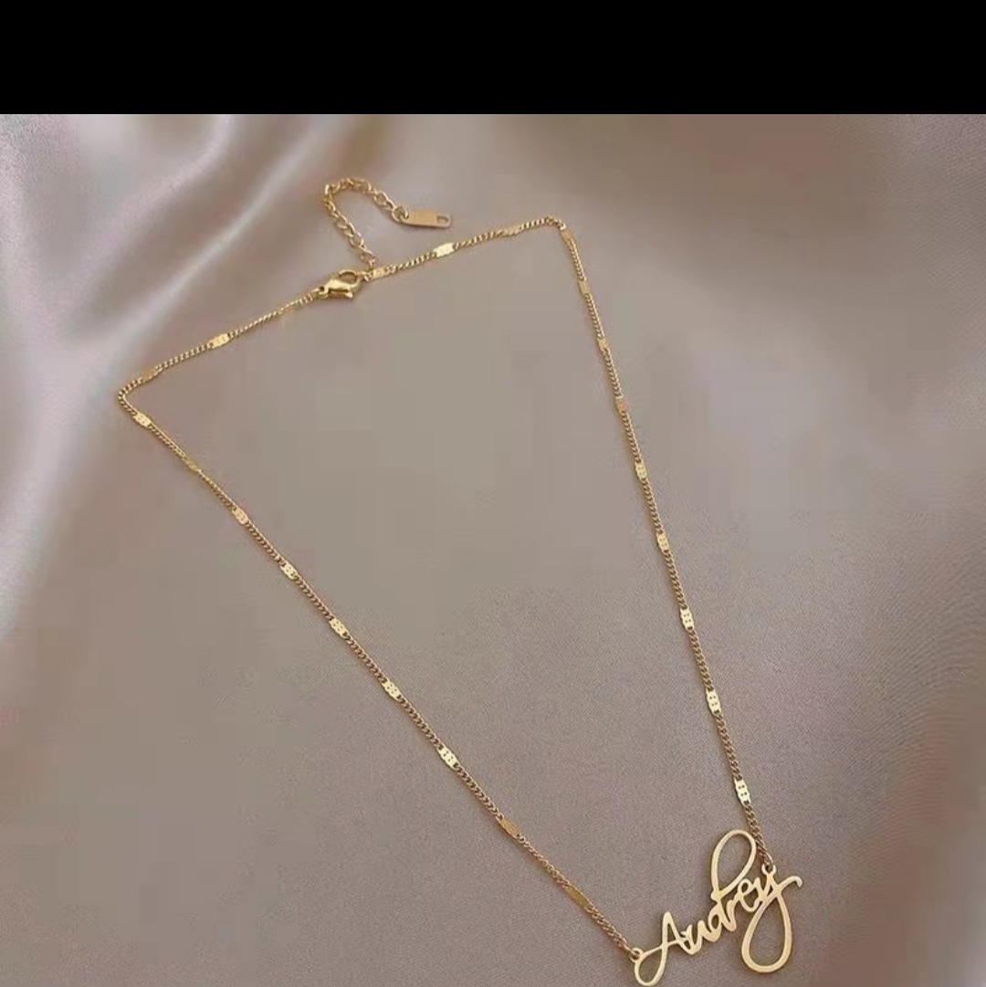 Angel letter necklace