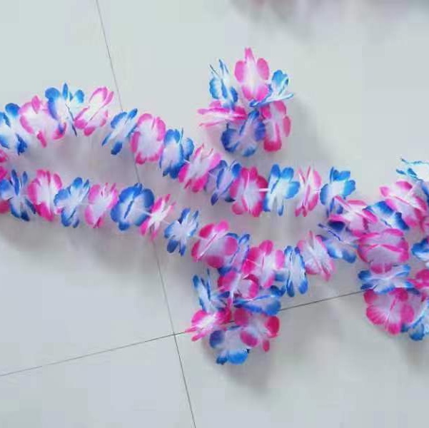 夏威夷花环双色兰+双色粉套装倩如草裙厂