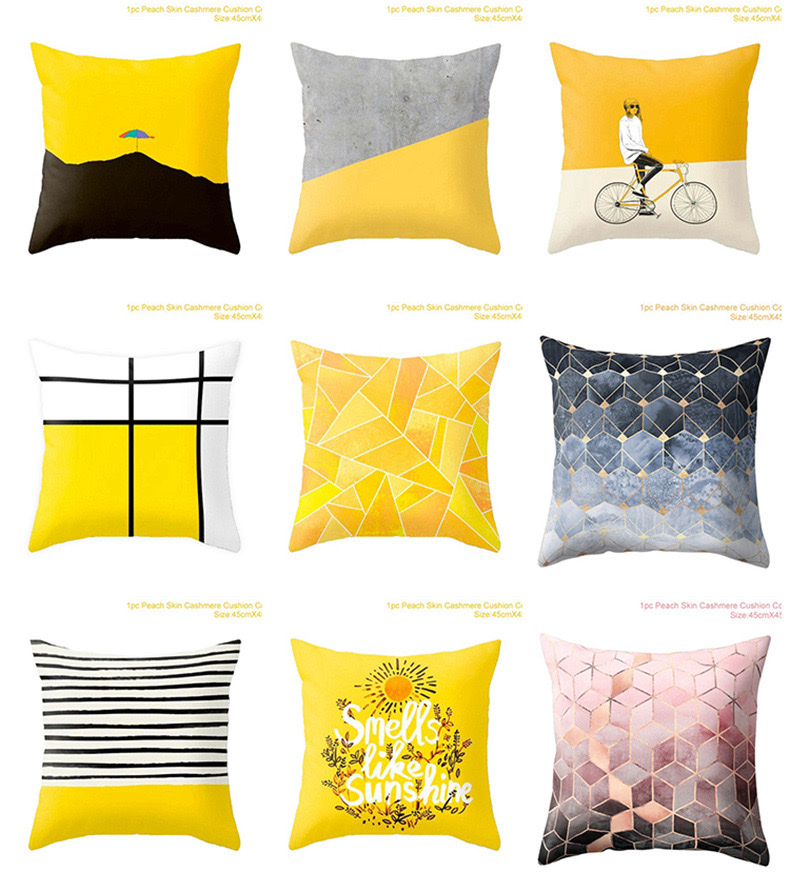 Modern printed throw pillows and cushions detail image 1
