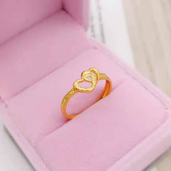 Classic pop, heart ring, vacuum plating