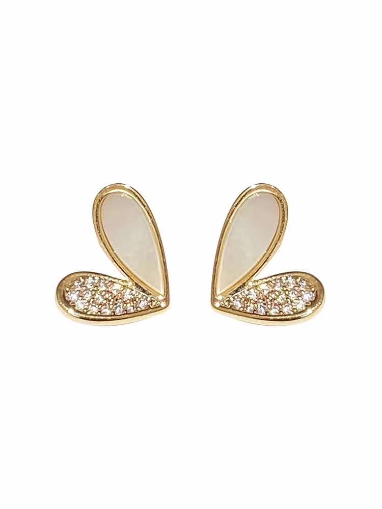 Nicho europeo americano vintage shell amor moda simple nuevo estilo perlas pendientes mujeres ins marea influencers temperamento sexo i viento frío pendientes details Picture