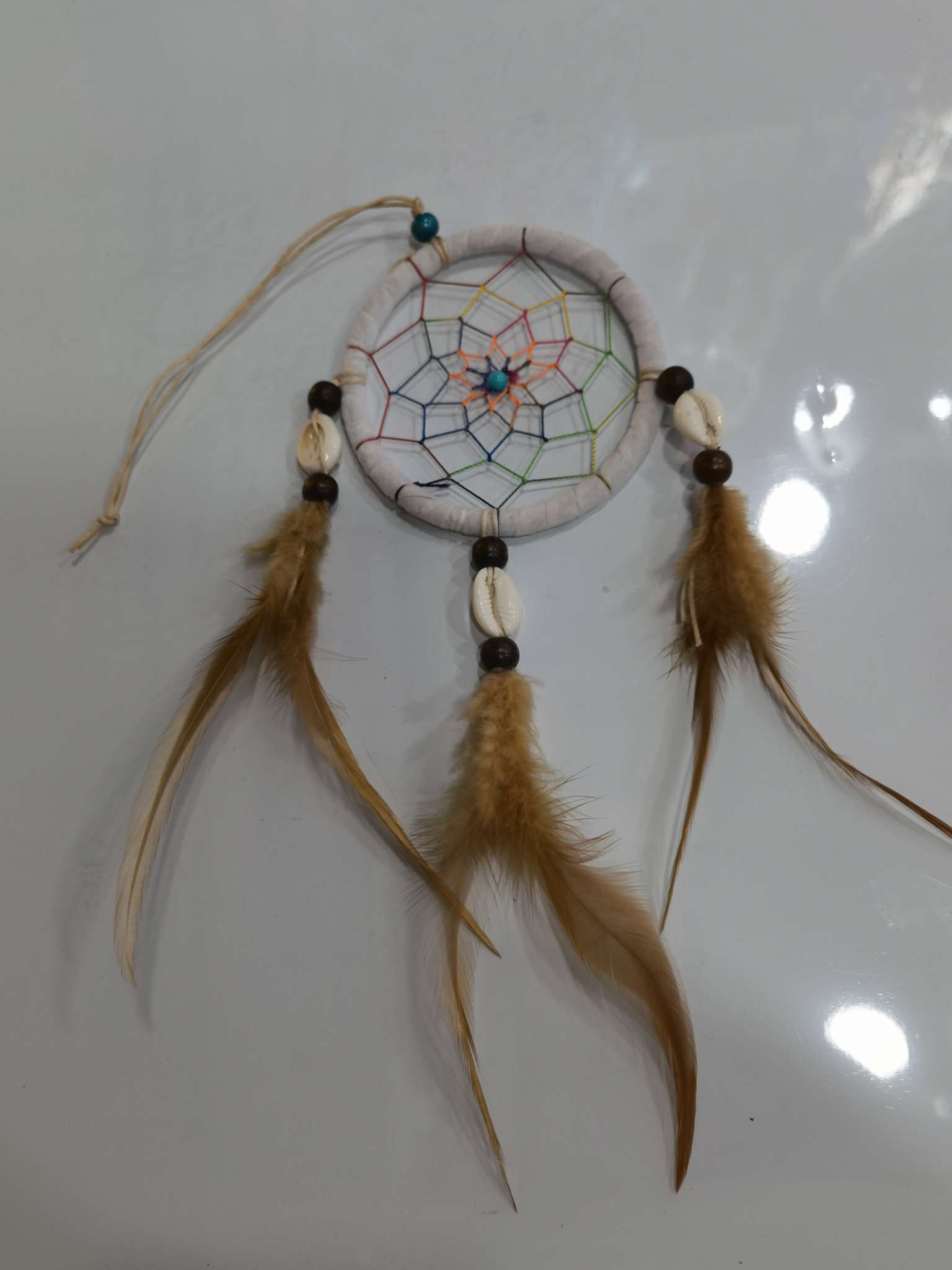 ins创意DIY手工编织少女心蓝色梦幻捕梦网风铃挂饰详情图6