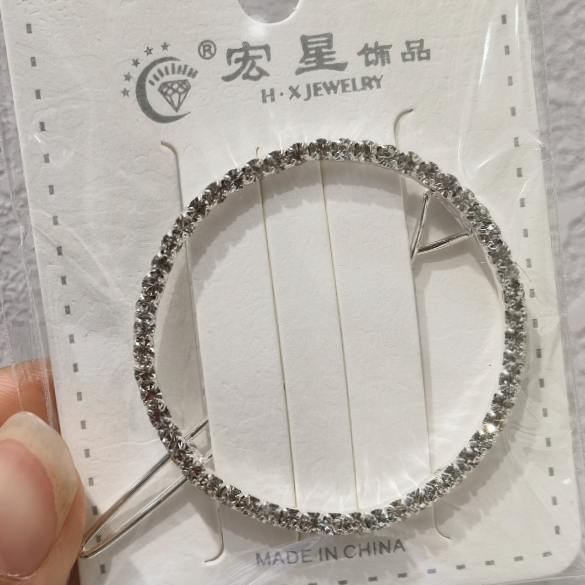 Sparkling diamond one-line hair clip, European and American fashion show, versatile, full diamond bangs clip, popular headwear, side clip hair accessory, women 105