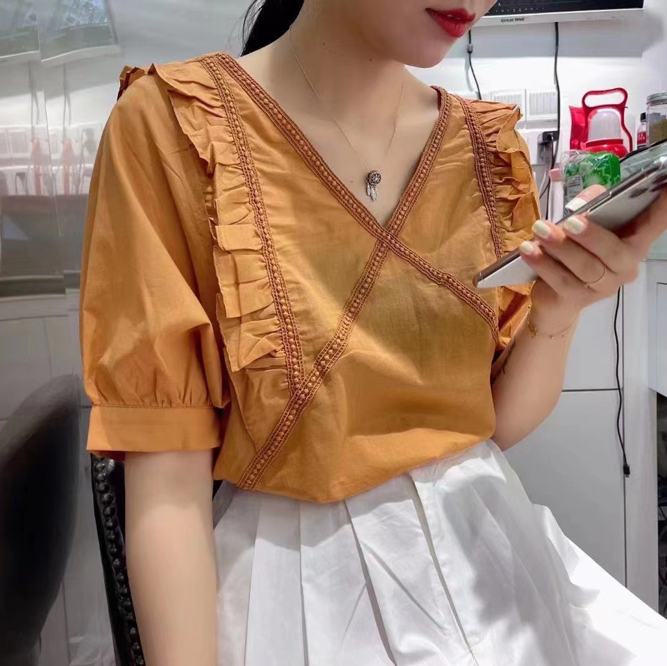 Orange blouse