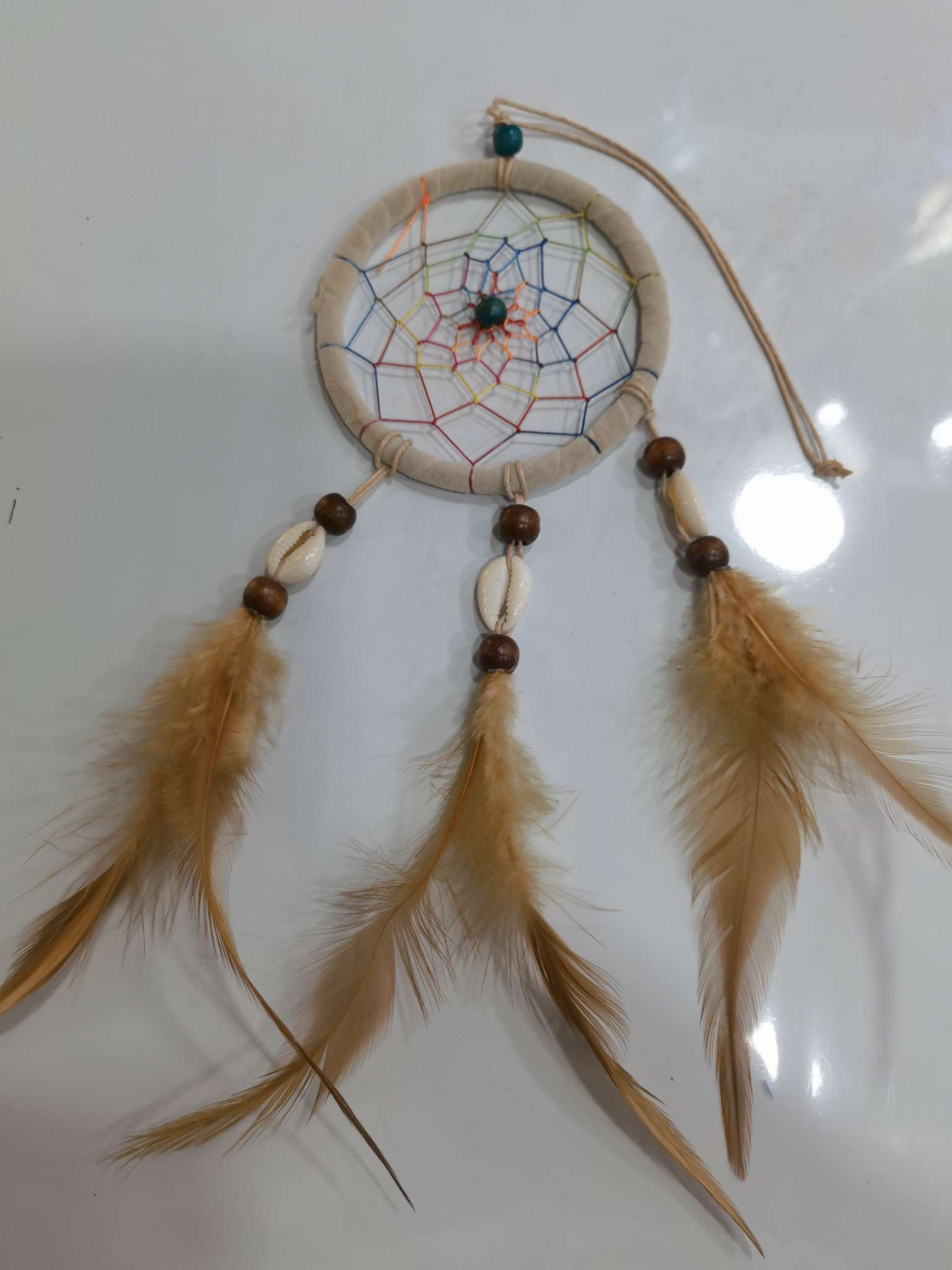 ins创意DIY手工编织少女心蓝色梦幻捕梦网风铃挂饰详情图9