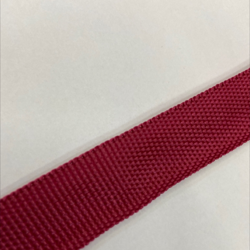 2.5cm polypropylene jujube red bound webbing 50#