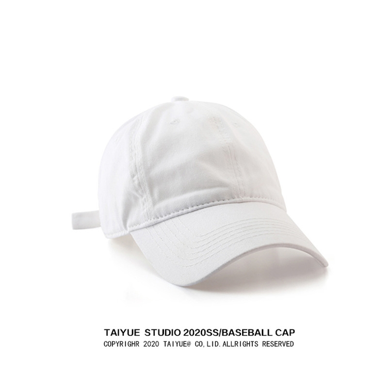 High-quality classic glossy baseball caps, men's and women's trendy ins brand, beige, Japanese khaki, versatile for spring and summer detail image 3