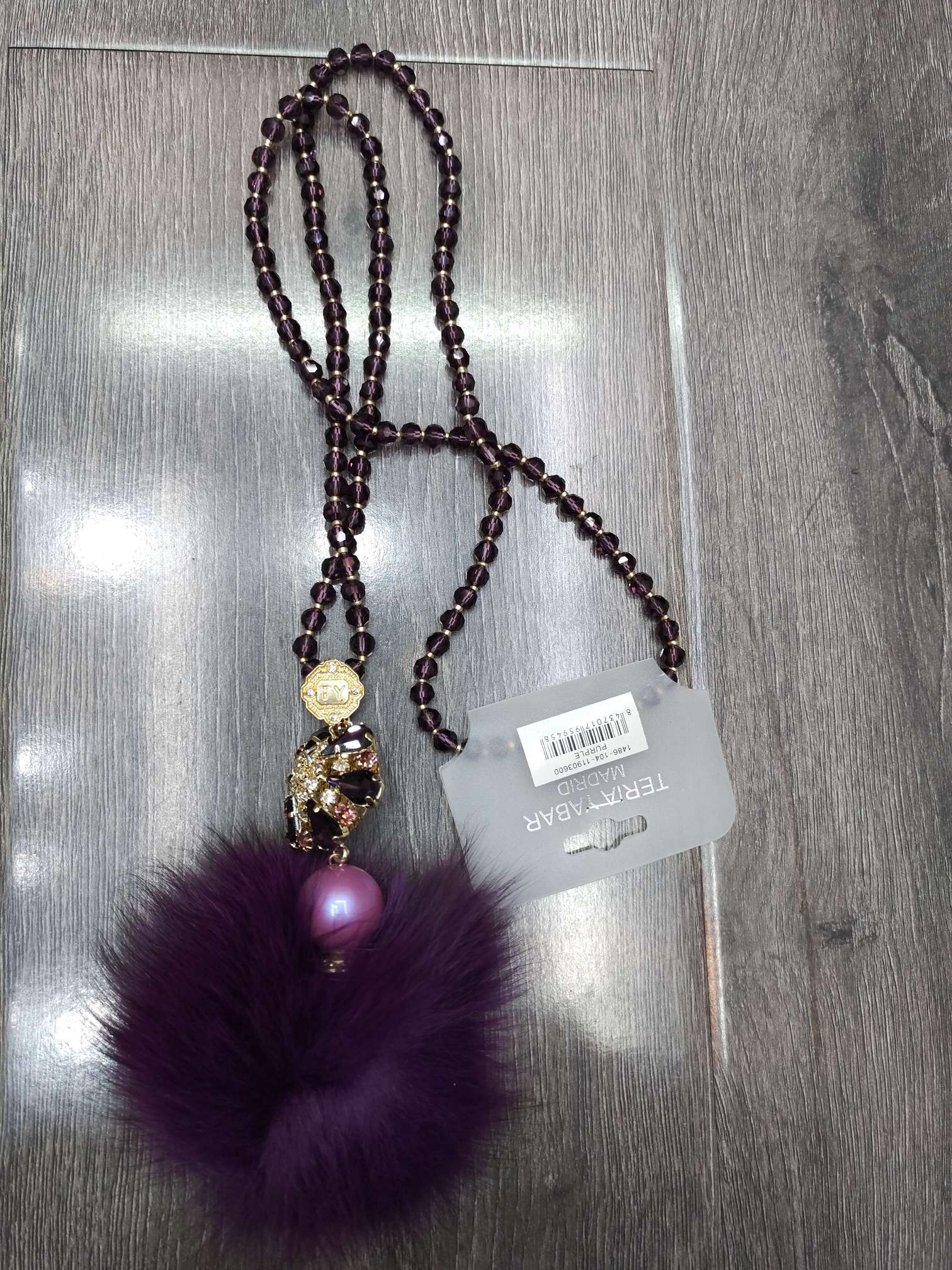 外贸长项链欧美毛球毛衣链产品图