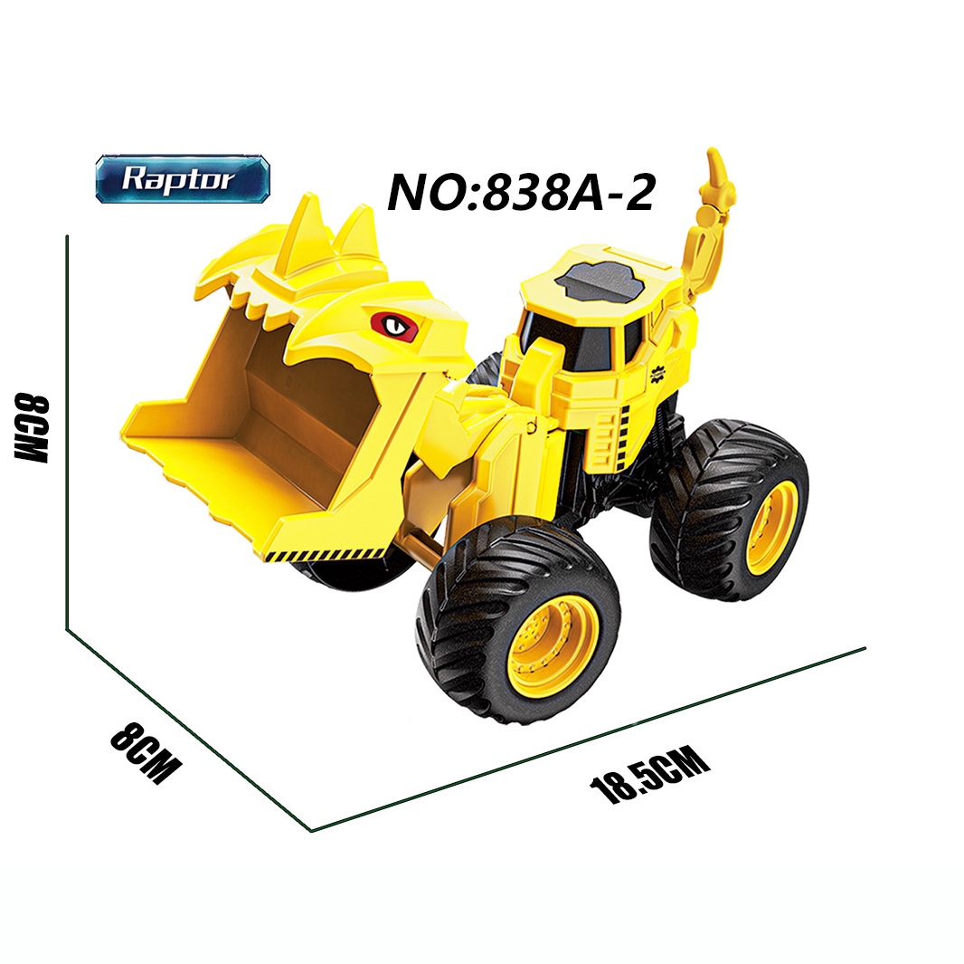 Colored box dinosaur engineering bulldozer inertial vehicle