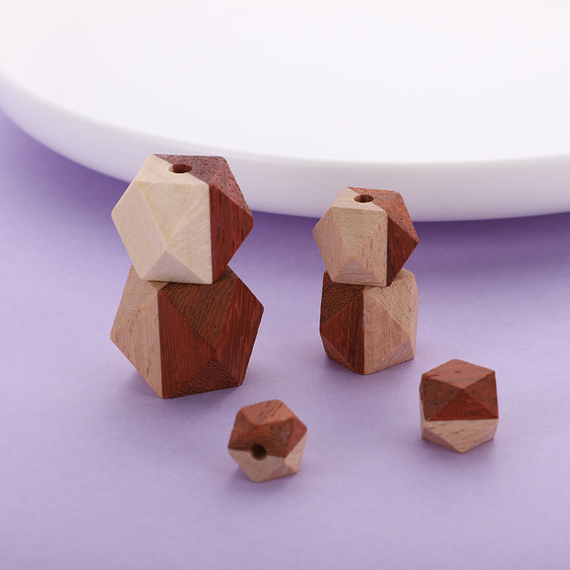 10mm spliced wood octagonal beads details Picture