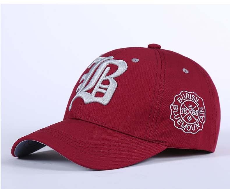 New pure cotton letter baseball caps for male and female students, couple curved sports caps, Korean-style versatile baseball caps detail image 4