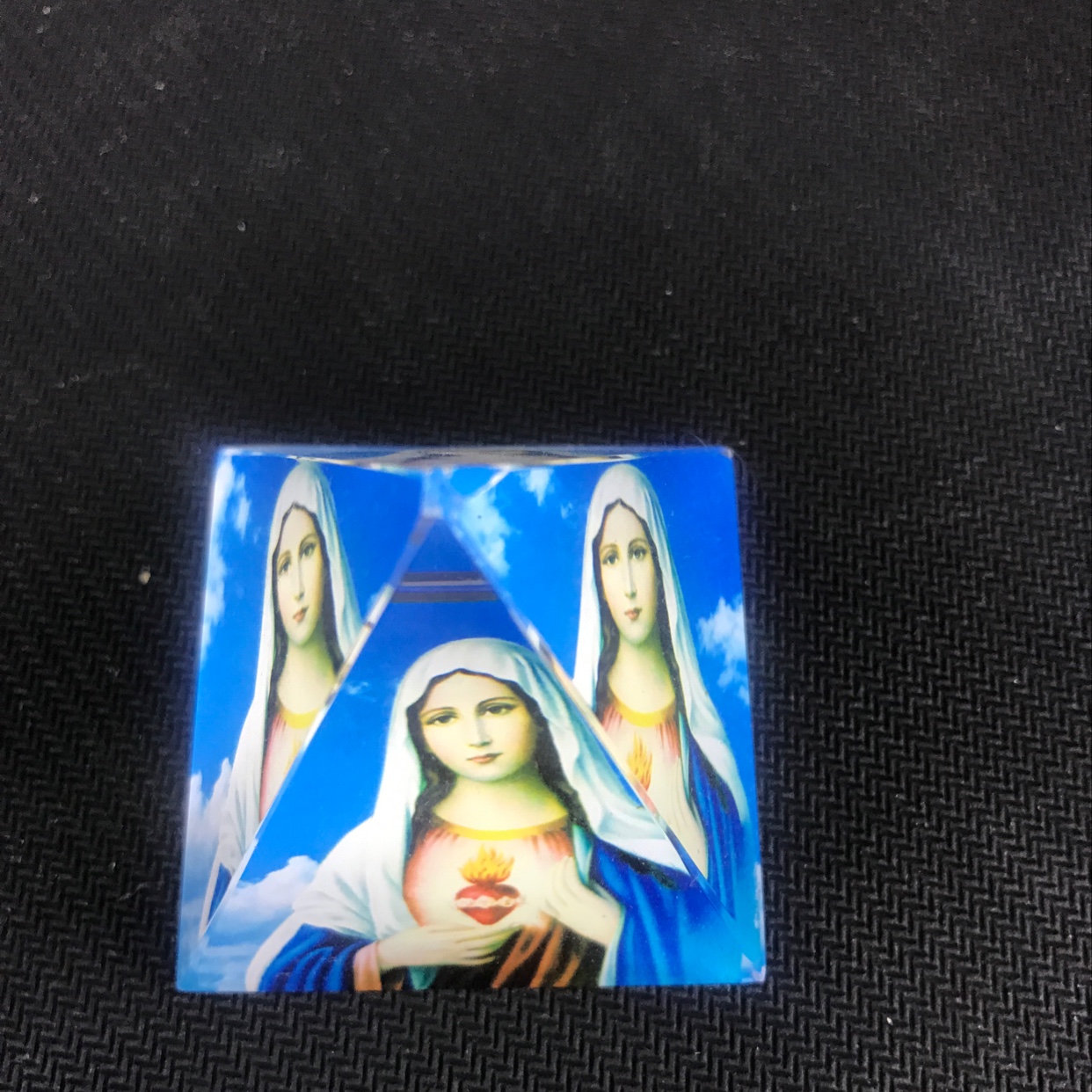 金字塔水晶工艺品摆件圣母玛利亚人像水晶工艺品