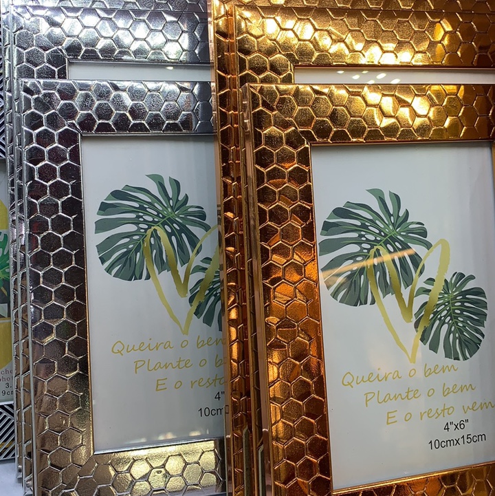 6*8，8*10，A4六边形金银高端摆台相框