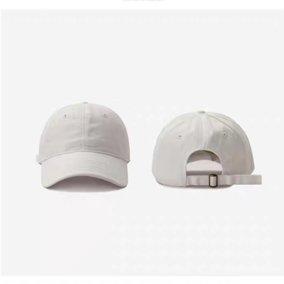 Solid-colored baseball caps, men's and women's trendy Instagram brand, beige, Japanese khaki, versatile for spring and summer