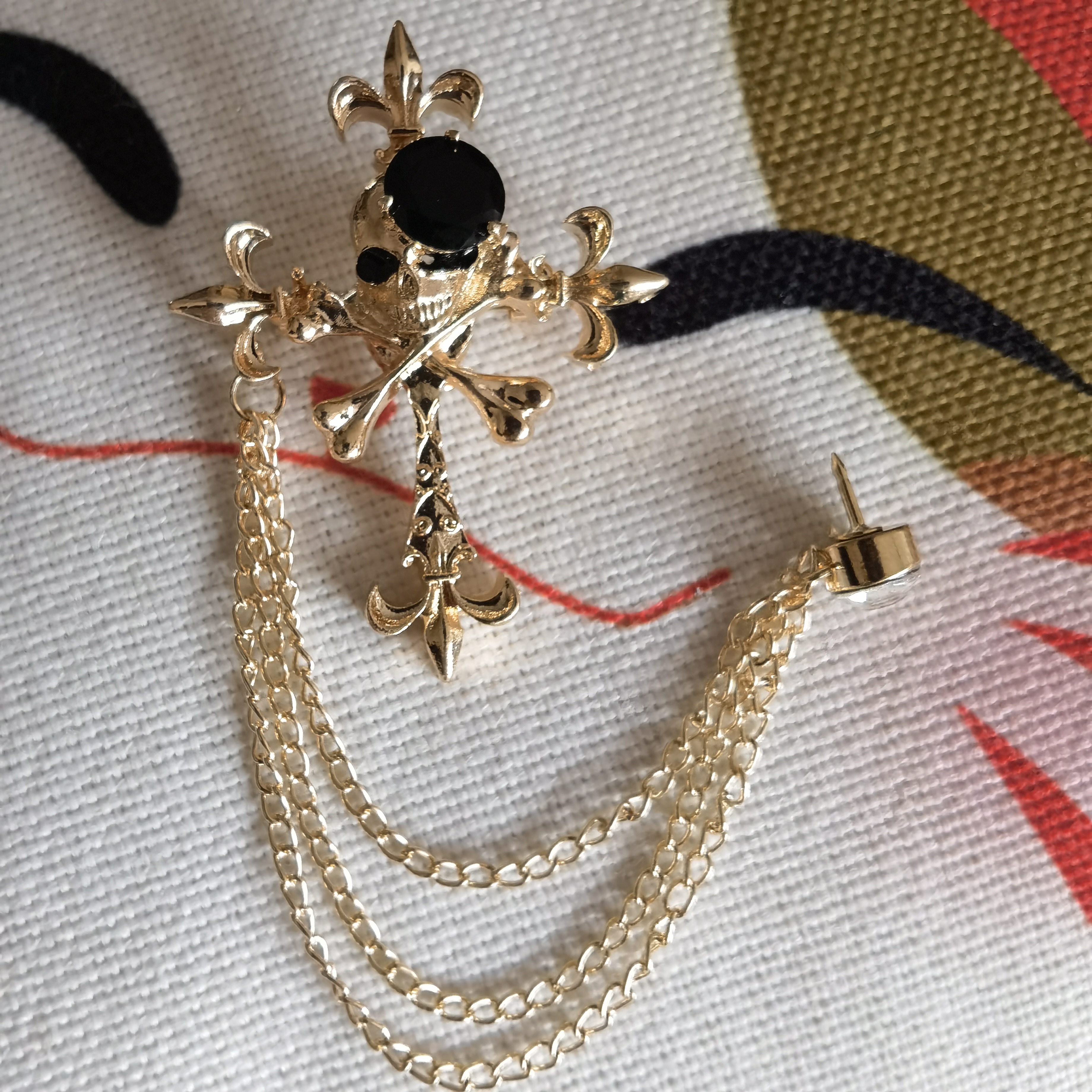 Cross with chain men's suit accessories
