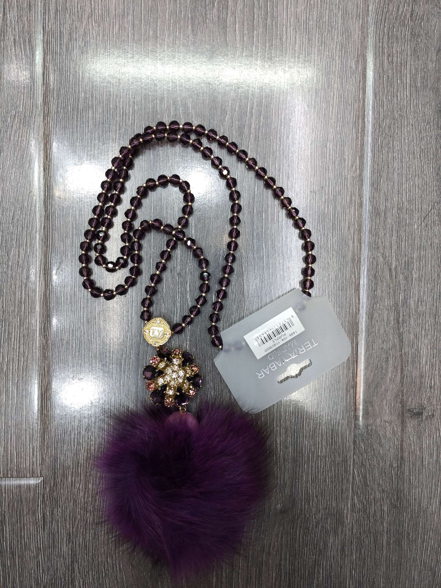 外贸长项链欧美毛球毛衣链细节图