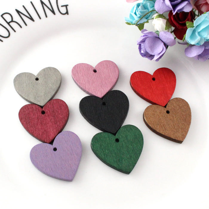 Laser wood chip heart-shaped earrings and necklace accessories detail image 3