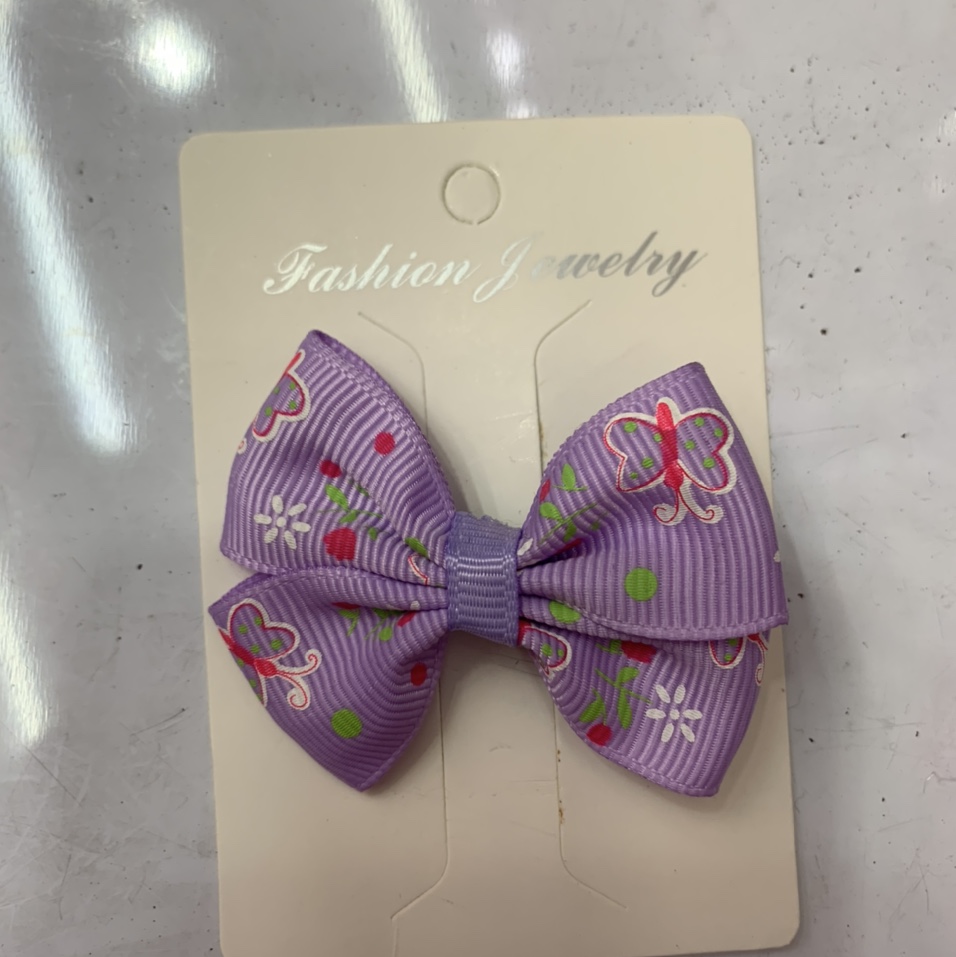12-point bow ribbed with back-to-back bow duck clip purple 3471