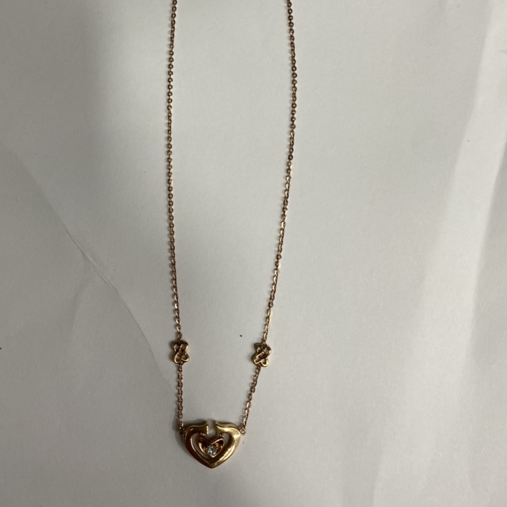 18K gold diamond heart small fresh all fashion trend necklace