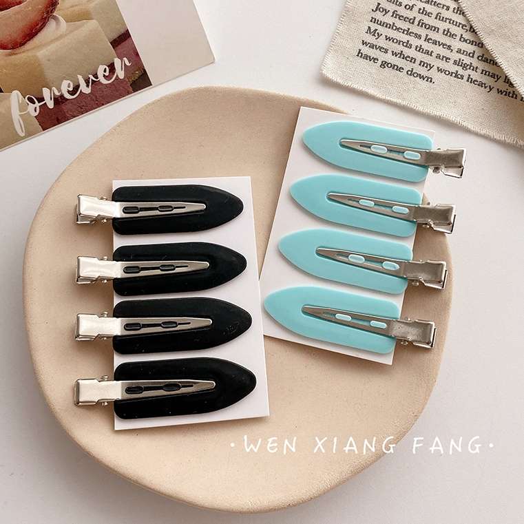 4 basic and practical hairdressing and makeup accessories: Seamless clips, bangs clips, headwear, duckbill clips, hair clips, hair clips and hair accessories Item Picture