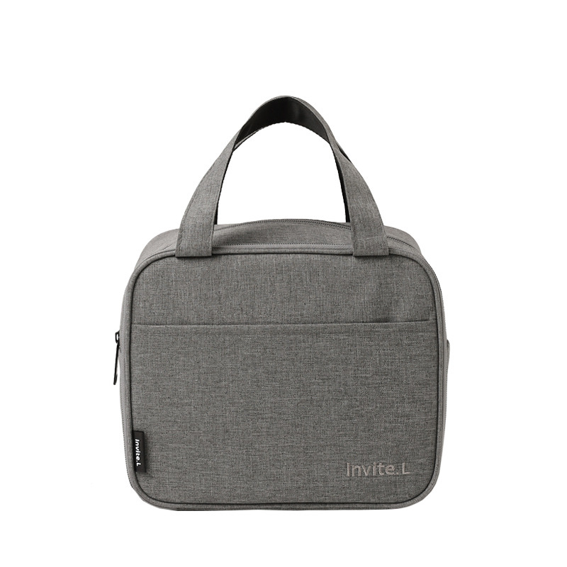 New bento bag, insulated bag, double-layer lunch box, handbag, aluminum foil, large capacity, suitable for office workers and students to carry rice bags detail image 5