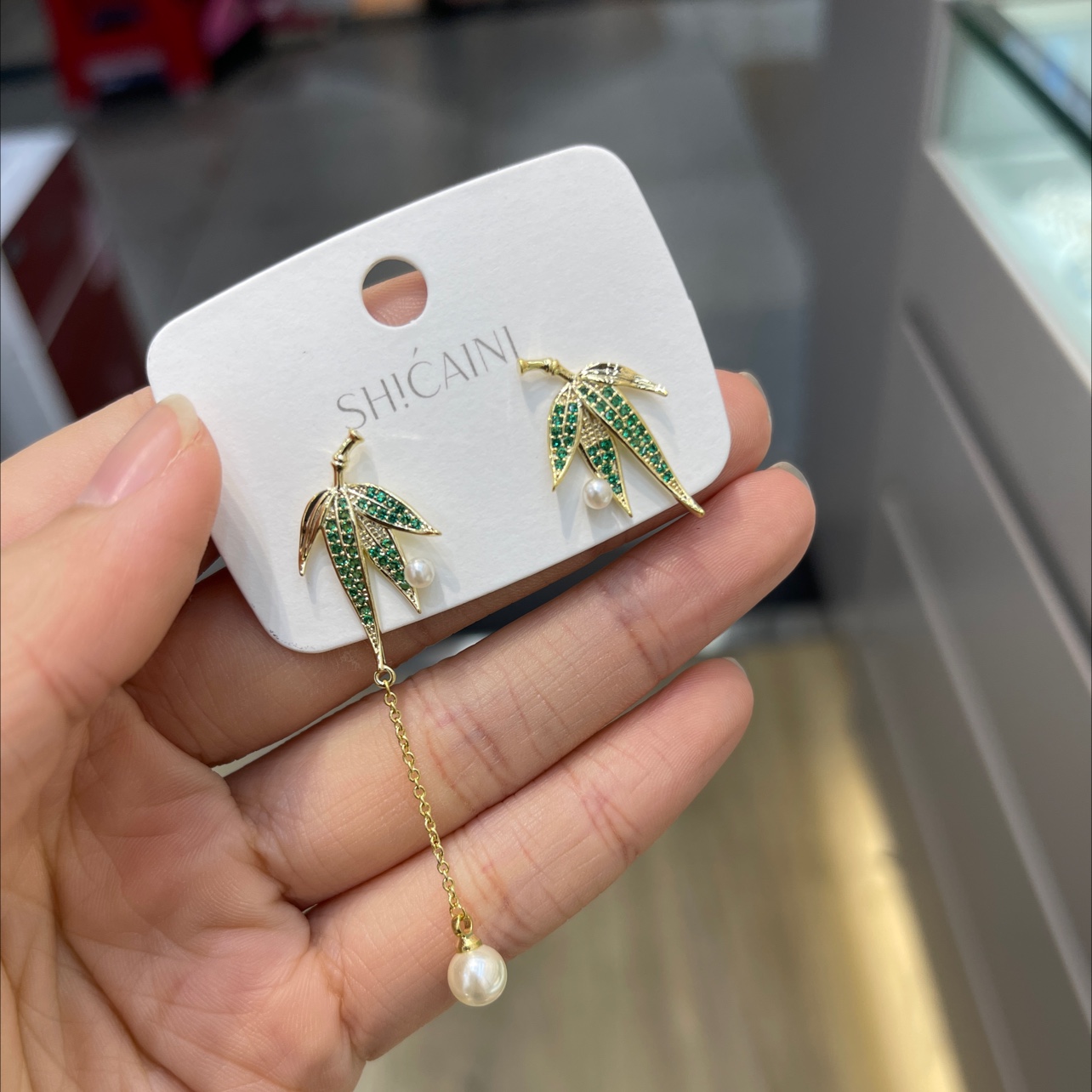 Bamboo tassel earrings